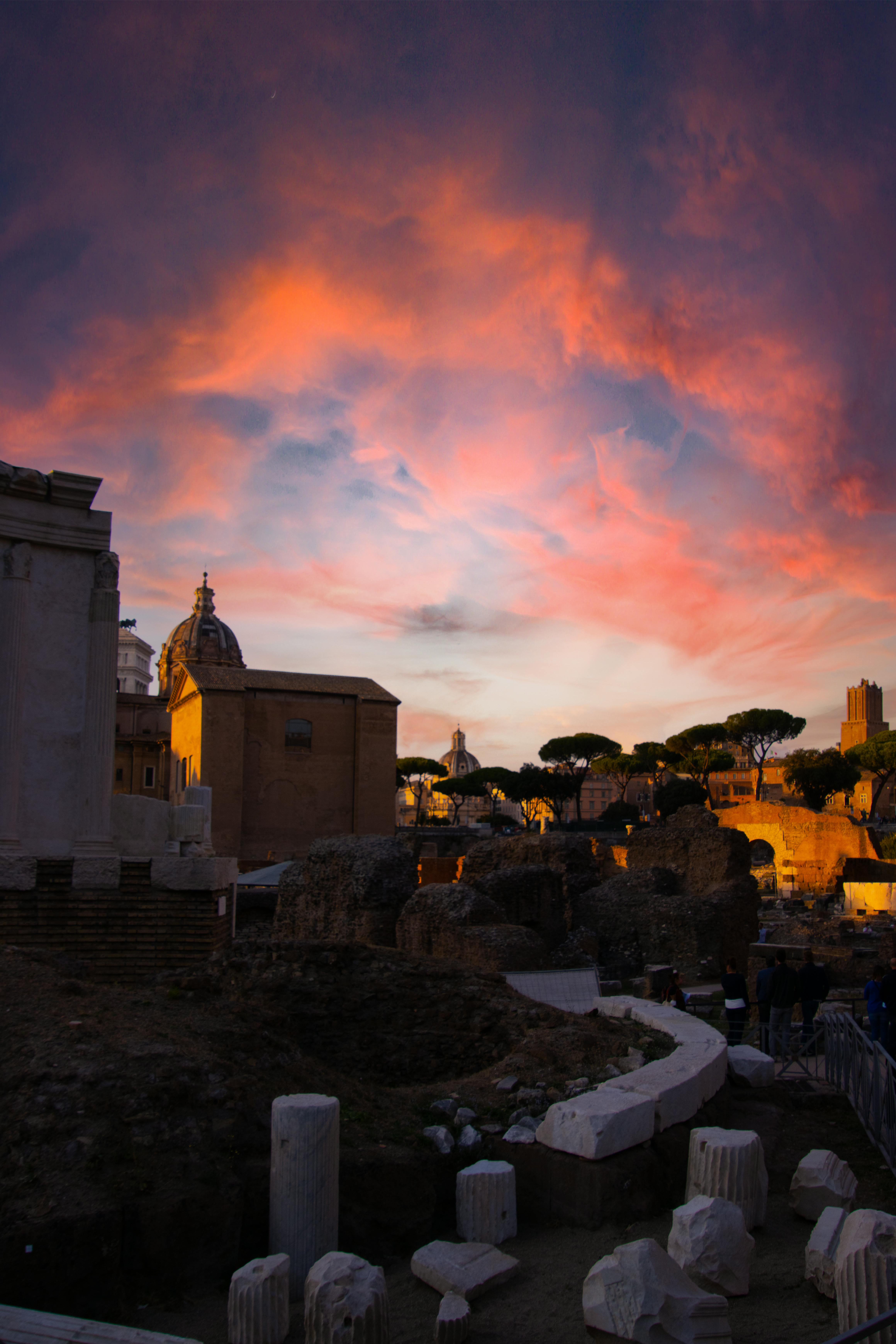 Rome Historic Landmarks historic cityscape with ancient ruins and vibrant streets