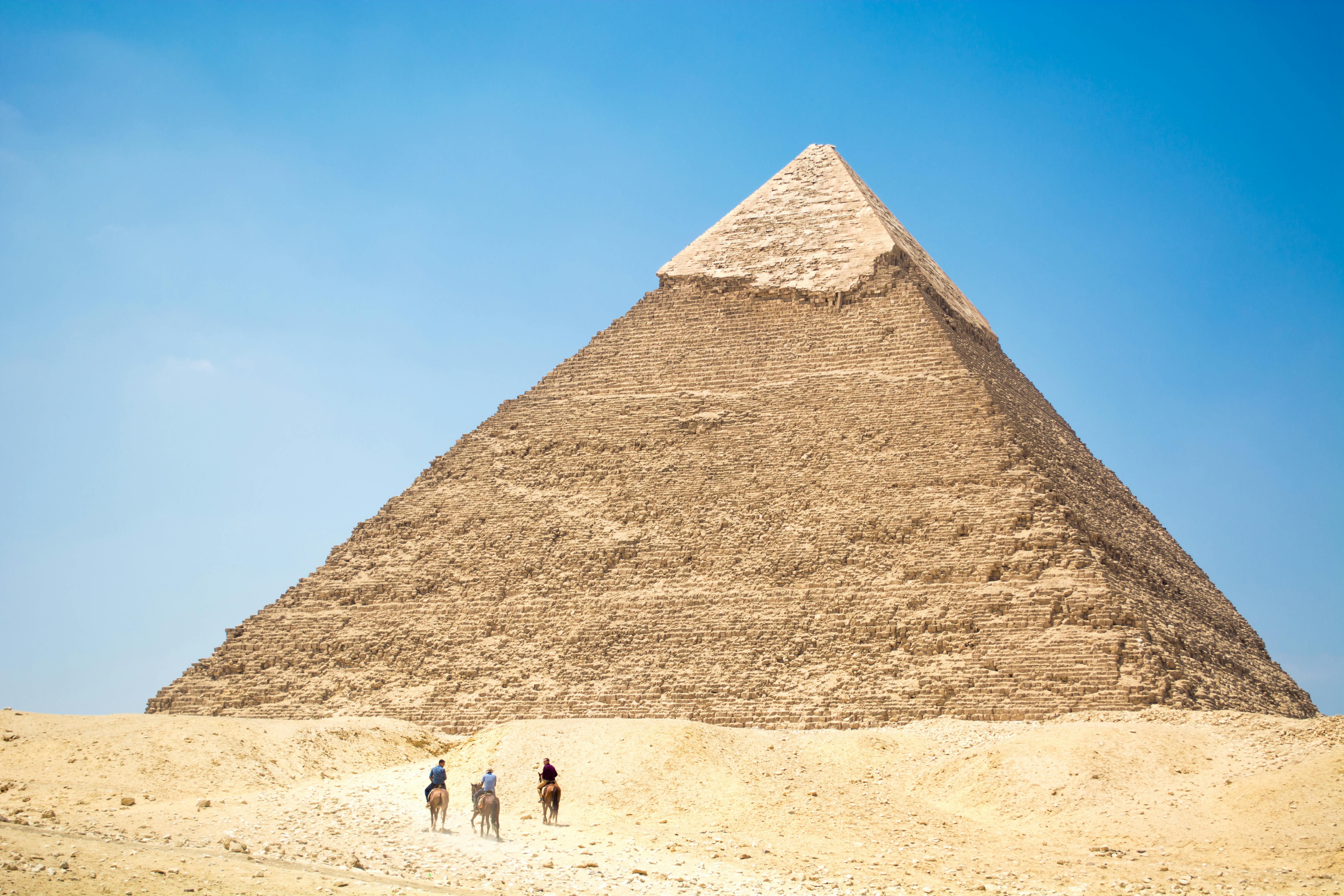 Ancient pyramids and historical landmarks